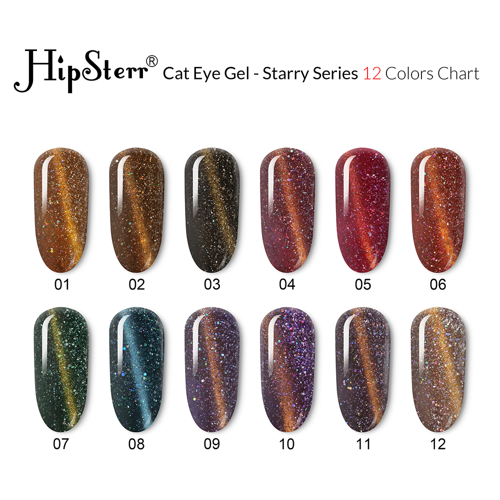 Cat eye gel starry nail polish with glitter supplier