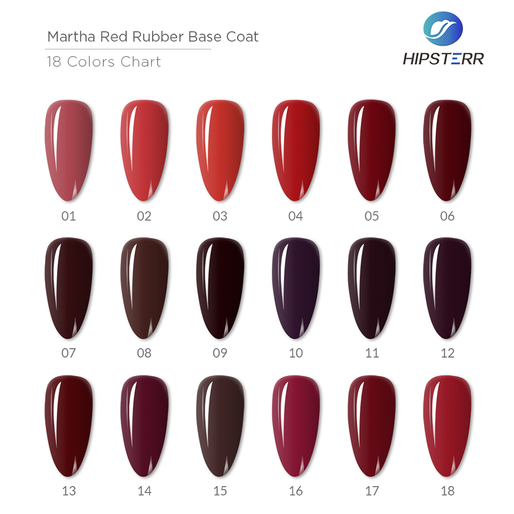 Martha Red Rubber Base Coat before nail glue gel polish