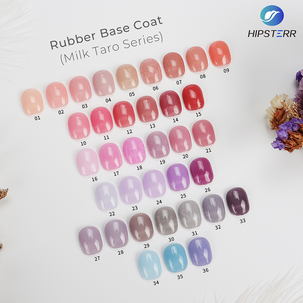 Milk Taro Rubber Base Coat 3 in 1 nail gel polish