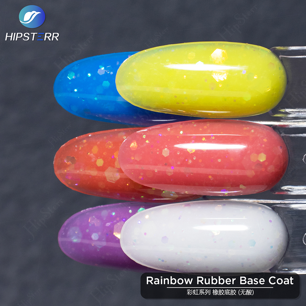 Natural nail strong Rainbow Rubber Base Coat gel