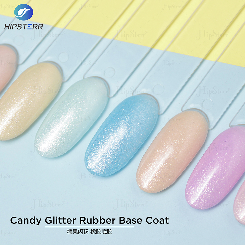 Candy Glitter UV Rubber Base Coat